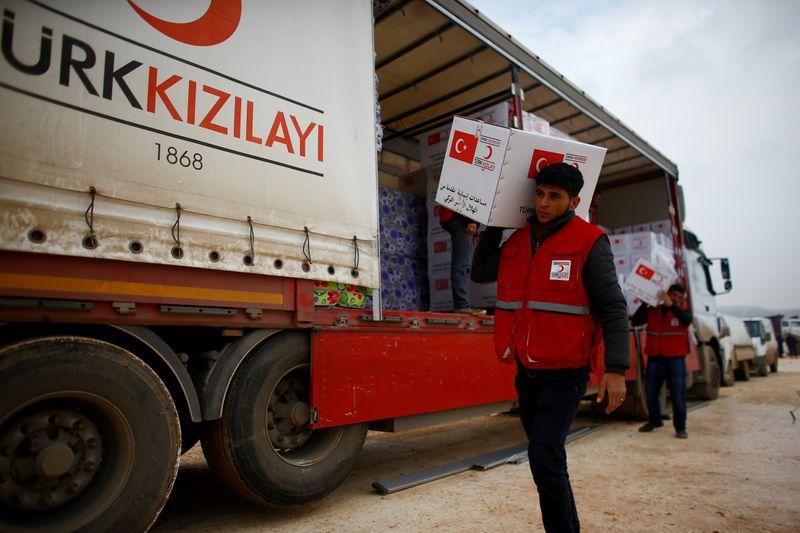 المساعدات لسوريا عبر معبر التركي