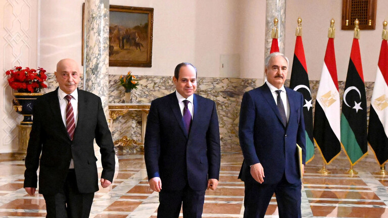 الرئيس المصري يبحث تطورات الوضع في ليبيا مع حفتر وعقيلة صالح