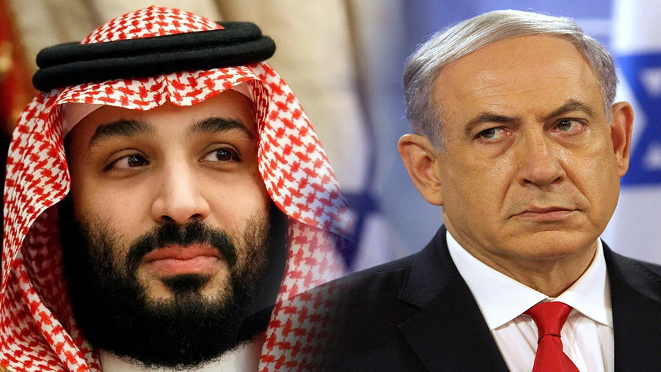 ولي العهد السعودي محمد بن سلمان ورئيس الوزراء الإسرائيلي ينيامين نتنياهو