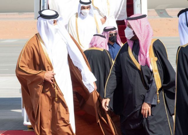ولي العهد السعودي وأمير قطر