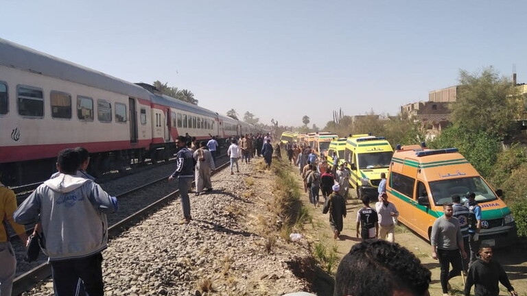 حادث تصادم قطاري سوهاج